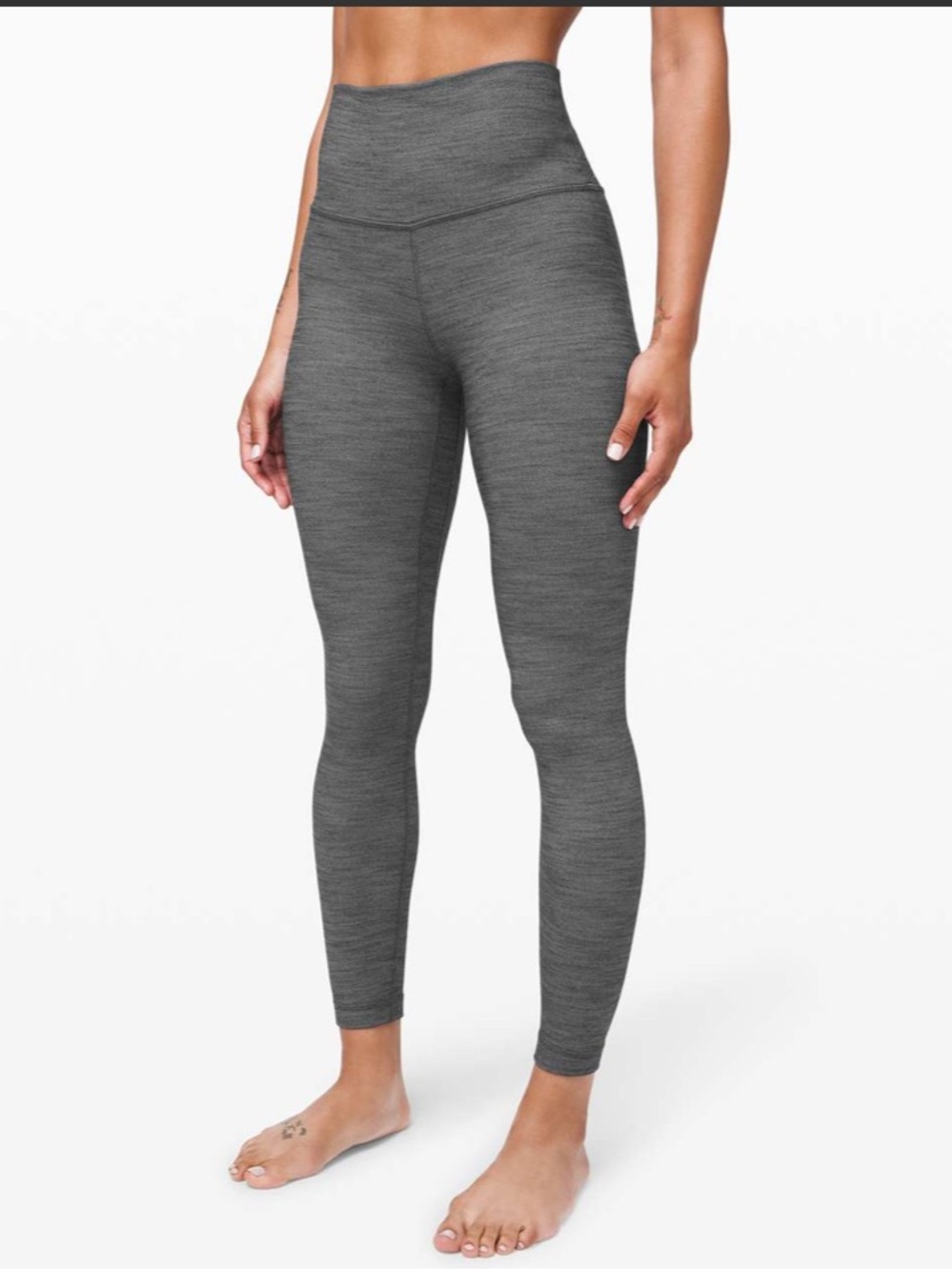 Lululemon Align Pant II 25" — Heathered  Black White size 2